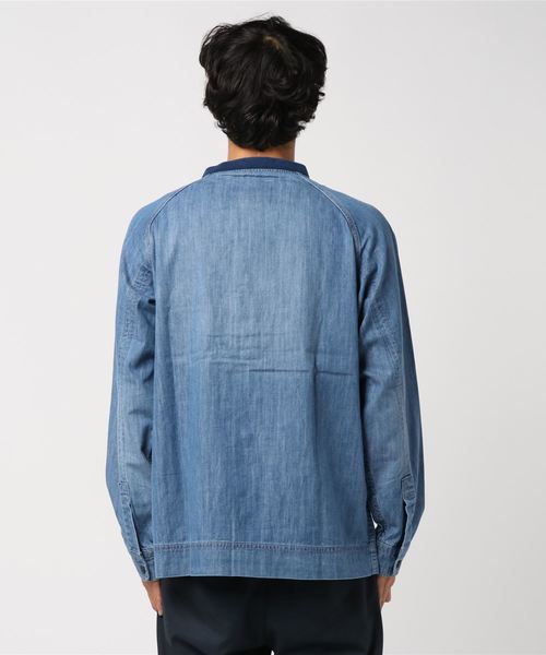 AOZORA（アオゾラ）の「AOZORA/アオゾラ　リフレクターステッチオーバーシャツ（シャツ/ブラウス・メンズ・インディゴブルー/グリーン・MEDIUM/LARGE）」の3枚目の写真