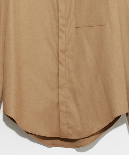 STUDIOUS(ステュディオス)の「【STUDIOUS】ソフトウォームクロスクレリックシャツ(シャツ/ブラウス・メンズ・ベージュ/ネイビー・1/2/3)」の4枚目の写真