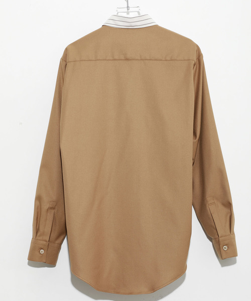 STUDIOUS(ステュディオス)の「【STUDIOUS】ソフトウォームクロスクレリックシャツ(シャツ/ブラウス・メンズ・ベージュ/ネイビー・1/2/3)」の8枚目の写真