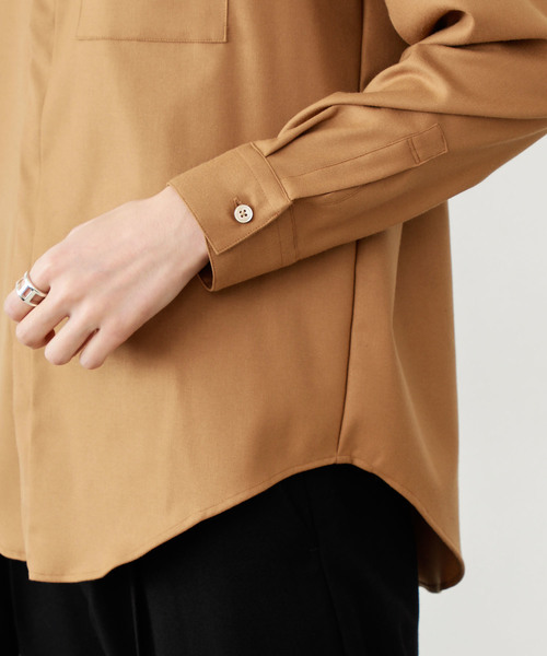 STUDIOUS(ステュディオス)の「【STUDIOUS】ソフトウォームクロスクレリックシャツ(シャツ/ブラウス・メンズ・ベージュ/ネイビー・1/2/3)」の19枚目の写真