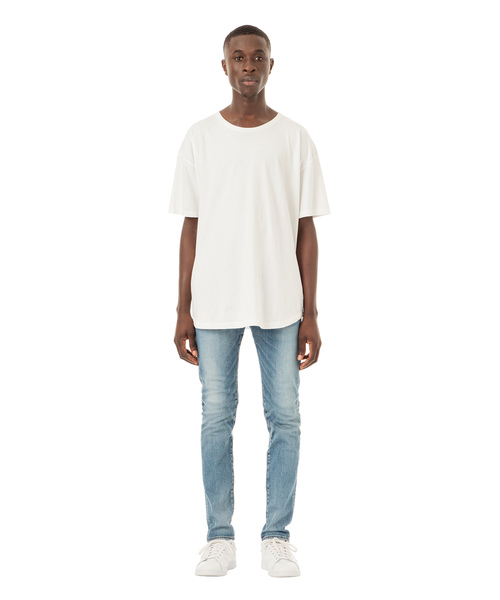 DAILY STANDARD by SANDINISTA（デイリースタンダードバイサンディニスタ）の「Cadet Easy Fit Round Tee / イージフィット裾ラウンドTシャツ（Tシャツ/カットソー・メンズ・ホワイト/チャコールグレー/ブラック/ネイビー/ヘザーグレー・SMALL/MEDIUM/LARGE）」の6枚目の写真