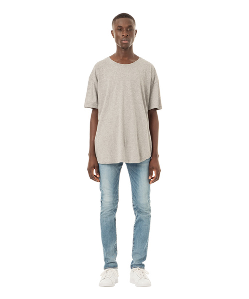 DAILY STANDARD by SANDINISTA（デイリースタンダードバイサンディニスタ）の「Cadet Easy Fit Round Tee / イージフィット裾ラウンドTシャツ（Tシャツ/カットソー・メンズ・ホワイト/チャコールグレー/ブラック/ネイビー/ヘザーグレー・SMALL/MEDIUM/LARGE）」の9枚目の写真