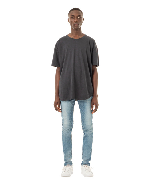 DAILY STANDARD by SANDINISTA（デイリースタンダードバイサンディニスタ）の「Cadet Easy Fit Round Tee / イージフィット裾ラウンドTシャツ（Tシャツ/カットソー・メンズ・ホワイト/チャコールグレー/ブラック/ネイビー/ヘザーグレー・SMALL/MEDIUM/LARGE）」の10枚目の写真