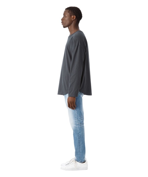 DAILY STANDARD by SANDINISTA（デイリースタンダードバイサンディニスタ）の「Cadet Easy Fit Round Tee / イージフィット裾ラウンドTシャツ（Tシャツ/カットソー・メンズ・ホワイト/チャコールグレー/ブラック/ネイビー/ヘザーグレー・SMALL/MEDIUM/LARGE）」の13枚目の写真