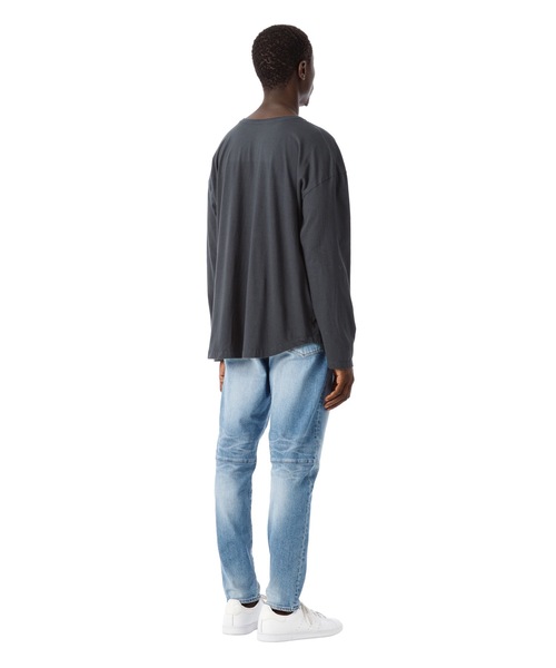 DAILY STANDARD by SANDINISTA（デイリースタンダードバイサンディニスタ）の「Cadet Easy Fit Round Tee / イージフィット裾ラウンドTシャツ（Tシャツ/カットソー・メンズ・ホワイト/チャコールグレー/ブラック/ネイビー/ヘザーグレー・SMALL/MEDIUM/LARGE）」の14枚目の写真