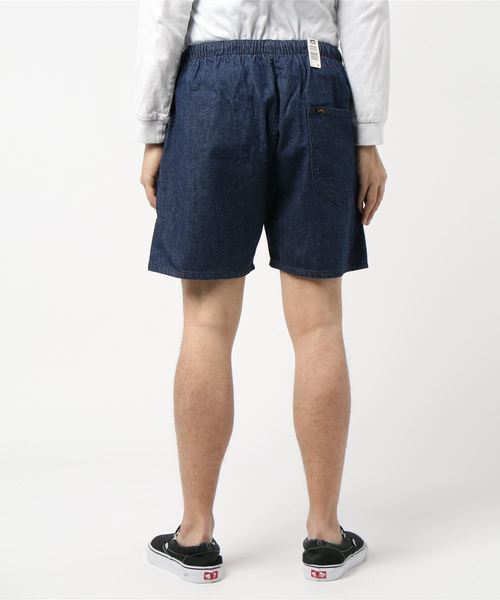 And A（アンドエー）の「Lee リー / ATHLETIC SHORTS ロゴプリントアスレチックイージーデニムショーツ / LM8463（デニムパンツ・メンズ・インディゴブルー/ライトインディゴブルー・S/M/L）」の6枚目の写真