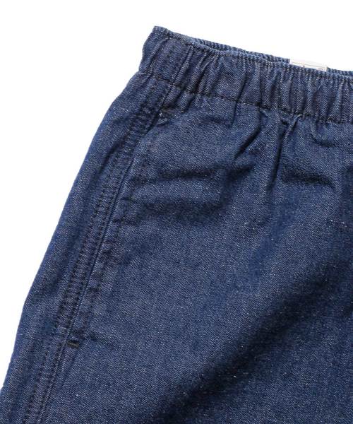 And A（アンドエー）の「Lee リー / ATHLETIC SHORTS ロゴプリントアスレチックイージーデニムショーツ / LM8463（デニムパンツ・メンズ・インディゴブルー/ライトインディゴブルー・S/M/L）」の4枚目の写真