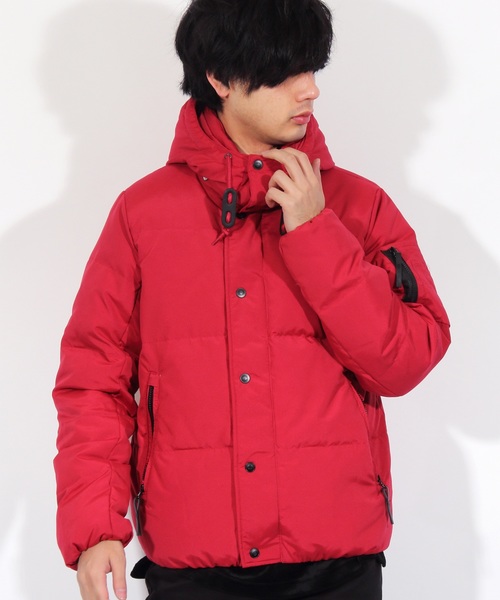 ８(eight)（エイト）の「ダウンジャケット フード ブルゾン（ダウンジャケット/コート・メンズ・ブラック/ネイビー/レッド/カーキ・MEDIUM/LARGE/X-LARGE）」の4枚目の写真