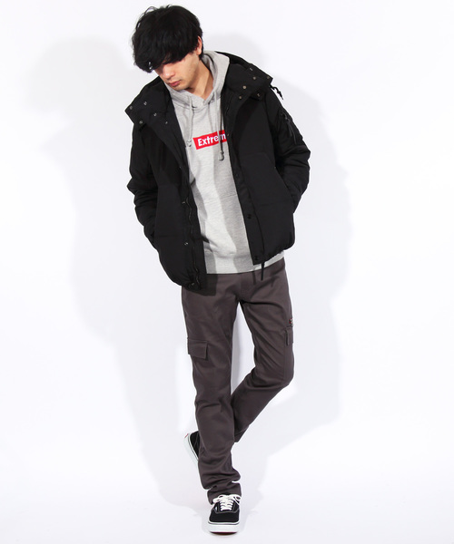 ８(eight)（エイト）の「ダウンジャケット フード ブルゾン（ダウンジャケット/コート・メンズ・ブラック/ネイビー/レッド/カーキ・MEDIUM/LARGE/X-LARGE）」の6枚目の写真