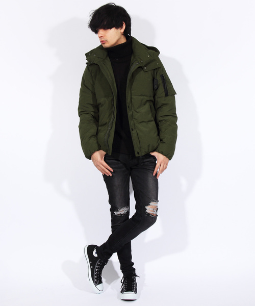 ８(eight)（エイト）の「ダウンジャケット フード ブルゾン（ダウンジャケット/コート・メンズ・ブラック/ネイビー/レッド/カーキ・MEDIUM/LARGE/X-LARGE）」の8枚目の写真