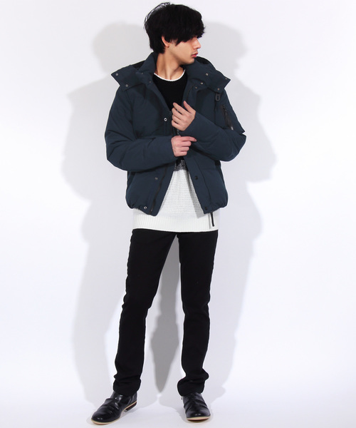 ８(eight)（エイト）の「ダウンジャケット フード ブルゾン（ダウンジャケット/コート・メンズ・ブラック/ネイビー/レッド/カーキ・MEDIUM/LARGE/X-LARGE）」の9枚目の写真