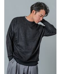 【REGIEVO】【春新作】ビッグシルエットトレーナー 大人の着る高級なスエードトレーナー