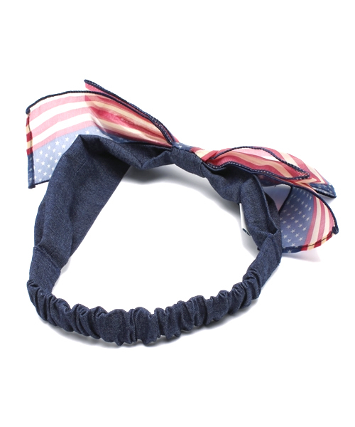 bpr BEAMS Women's(ビーピーアール ビームス)の「★Ctrl freak / アメリカン ヘアバンド(ヘアバンド・レディース・ネイビー・ONE SIZE)」の2枚目の写真