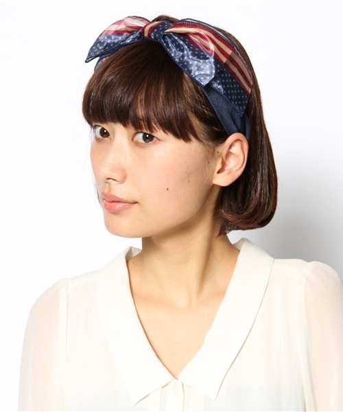 bpr BEAMS Women's(ビーピーアール ビームス)の「★Ctrl freak / アメリカン ヘアバンド(ヘアバンド・レディース・ネイビー・ONE SIZE)」の4枚目の写真