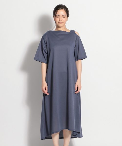 niko and...（ニコアンド）の「ワンストラップテントワンピース（ワンピース・レディース・ブラック/ベージュ/ブルー・MEDIUM/LARGE）」の14枚目の写真