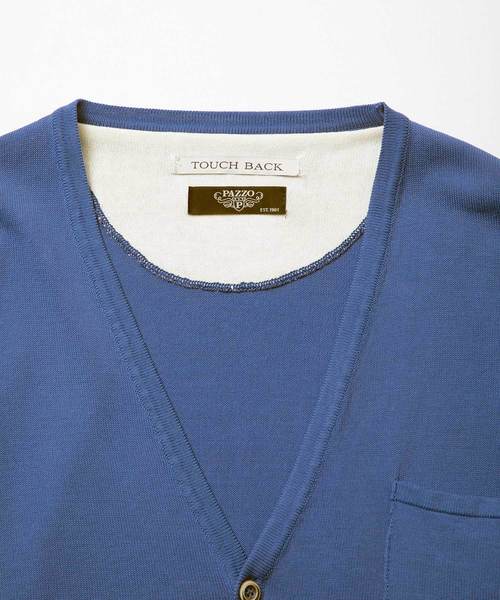 CUSTOM CULTURE（カスタムカルチャー）の「【TOUCH BACK】 Italy Made 12GG クレープコットン カーディガン（カーディガン/ボレロ・メンズ・ネイビー/オフホワイト/グリーン/マスタード/ロイヤルブルー・46/48/50）」の16枚目の写真