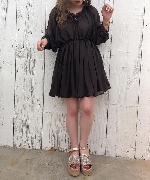 one after another NICE CLAUP（ワンアフターアナザーナイスクラップ）の「Vintage シフォンチュニック（シャツ/ブラウス・レディース・ピンク系その他/アイボリー/ブラウン/ピンク・FREE）」の19枚目の写真