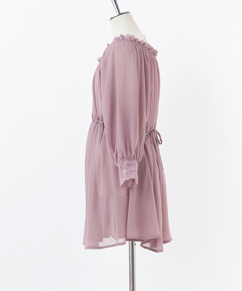 one after another NICE CLAUP（ワンアフターアナザーナイスクラップ）の「Vintage シフォンチュニック（シャツ/ブラウス・レディース・ピンク系その他/アイボリー/ブラウン/ピンク・FREE）」の9枚目の写真