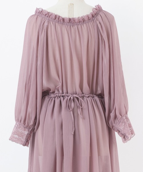 one after another NICE CLAUP（ワンアフターアナザーナイスクラップ）の「Vintage シフォンチュニック（シャツ/ブラウス・レディース・ピンク系その他/アイボリー/ブラウン/ピンク・FREE）」の7枚目の写真