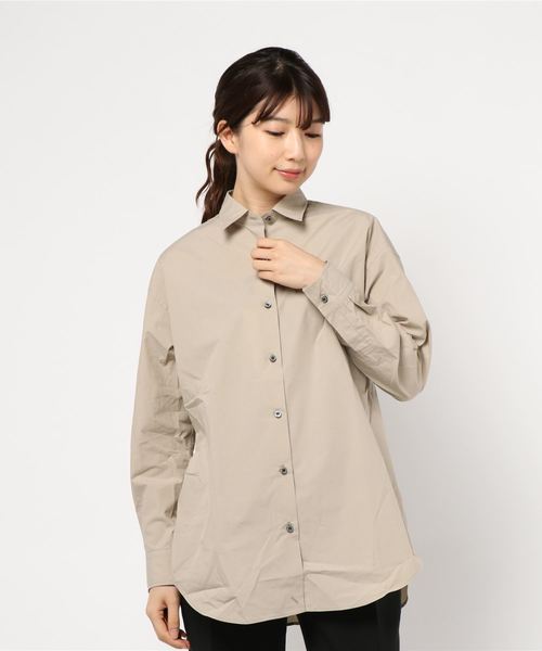 journal standard L'essage(ジャーナルスタンダードレサージュ)の「ストライプ/ムジ タイプライター2WAY シャツ(シャツ/ブラウス・レディース・ホワイト/ベージュ/ホワイト系その他/ダークブルー・FREE)」の10枚目の写真