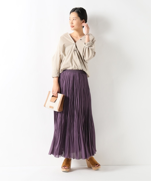 journal standard L'essage(ジャーナルスタンダードレサージュ)の「ストライプ/ムジ タイプライター2WAY シャツ(シャツ/ブラウス・レディース・ホワイト/ベージュ/ホワイト系その他/ダークブルー・FREE)」の16枚目の写真