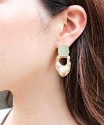 MODE ROBE（モードローブ）の「ストーン×オーバルパーツピアス（ピアス（両耳用））」