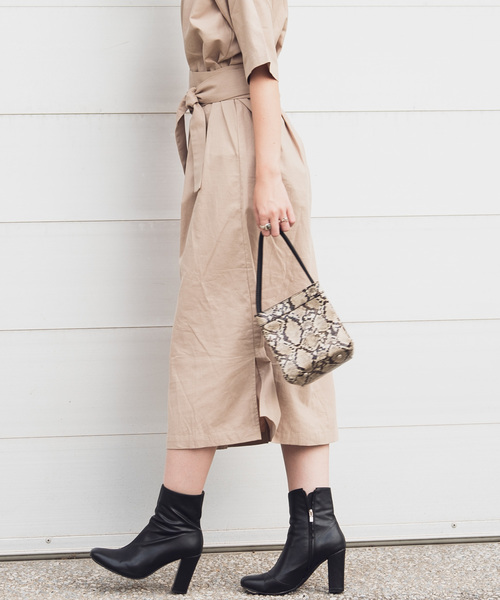 Aunt Marie's（アントマリーズ）の「AUNT MARIE'S ウエストリボンIラインワンピース（ワンピース・レディース・ブラック/ダークグリーン/ベージュ・FREE）」の9枚目の写真