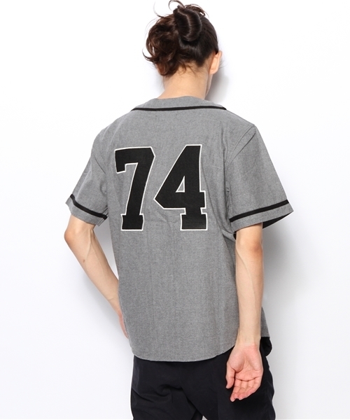 WEGO（ウィゴー）の「WEGO/ベースボールシャツ（シャツ/ブラウス・メンズ・ホワイト/杢グレー・LARGE/MEDIUM）」の9枚目の写真