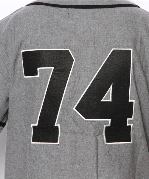 WEGO（ウィゴー）の「WEGO/ベースボールシャツ（シャツ/ブラウス・メンズ・ホワイト/杢グレー・LARGE/MEDIUM）」の7枚目の写真