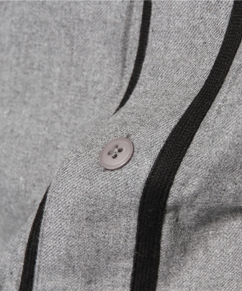 WEGO（ウィゴー）の「WEGO/ベースボールシャツ（シャツ/ブラウス・メンズ・ホワイト/杢グレー・LARGE/MEDIUM）」の4枚目の写真