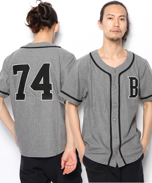 WEGO（ウィゴー）の「WEGO/ベースボールシャツ（シャツ/ブラウス・メンズ・ホワイト/杢グレー・LARGE/MEDIUM）」の14枚目の写真