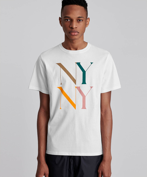 Saturdays NYC（サタデーズ ニューヨークシティ ）の「NY NY Multi-Color T-Shirt（Tシャツ/カットソー・メンズ・ホワイト/ブラック・X-LARGE/X-SMALL/S/M/L）」の3枚目の写真