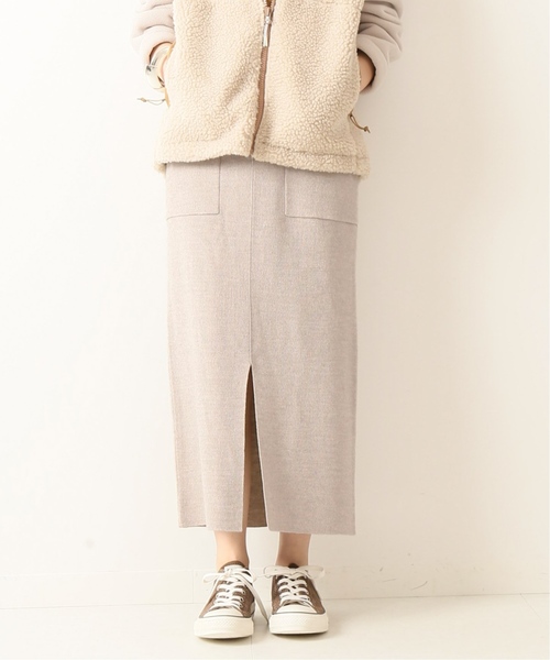 Spick & Span(スピックアンドスパン)の「スムースポケットタイトスカート◆(スカート)」|ベージュ