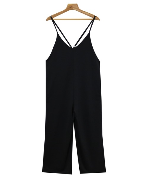 andme（アンドミー）の「きれいめポンチVネックキャミサロペット（サロペット/オーバーオール・レディース・ブラック/ライトブラウン/ネイビー/カーキ/グレー系その他・M）」の6枚目の写真