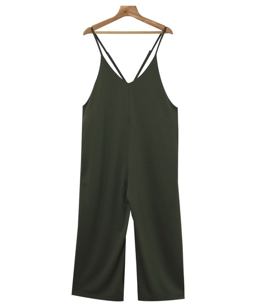 andme（アンドミー）の「きれいめポンチVネックキャミサロペット（サロペット/オーバーオール・レディース・ブラック/ライトブラウン/ネイビー/カーキ/グレー系その他・M）」の7枚目の写真