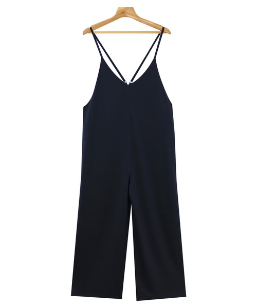 andme（アンドミー）の「きれいめポンチVネックキャミサロペット（サロペット/オーバーオール・レディース・ブラック/ライトブラウン/ネイビー/カーキ/グレー系その他・M）」の8枚目の写真