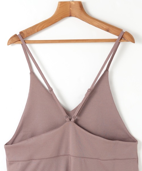 andme（アンドミー）の「きれいめポンチVネックキャミサロペット（サロペット/オーバーオール・レディース・ブラック/ライトブラウン/ネイビー/カーキ/グレー系その他・M）」の14枚目の写真