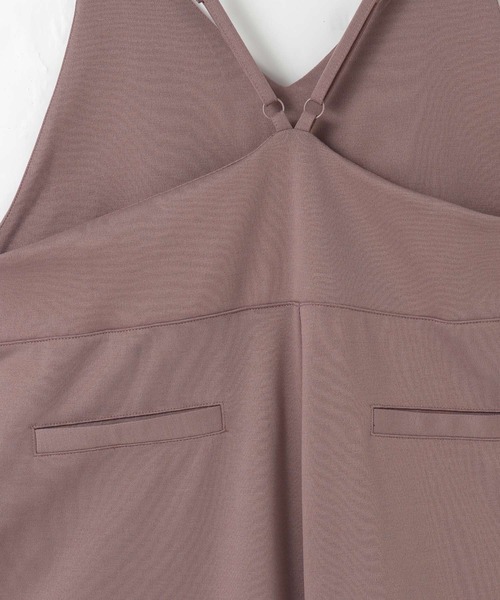 andme（アンドミー）の「きれいめポンチVネックキャミサロペット（サロペット/オーバーオール・レディース・ブラック/ライトブラウン/ネイビー/カーキ/グレー系その他・M）」の15枚目の写真