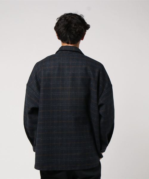 WEGO(ウィゴー)の「WEGO/チェックCPOシャツジャケット(シャツ/ブラウス・メンズ・グレー系その他2/グレー系その他3/ブラウン系その他2/ベージュ系その他2/ブルー系その他2・MEDIUM/LARGE)」の6枚目の写真