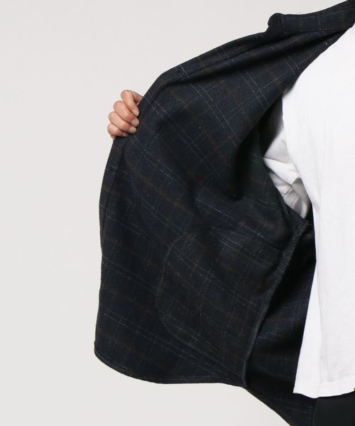 WEGO(ウィゴー)の「WEGO/チェックCPOシャツジャケット(シャツ/ブラウス・メンズ・グレー系その他2/グレー系その他3/ブラウン系その他2/ベージュ系その他2/ブルー系その他2・MEDIUM/LARGE)」の11枚目の写真