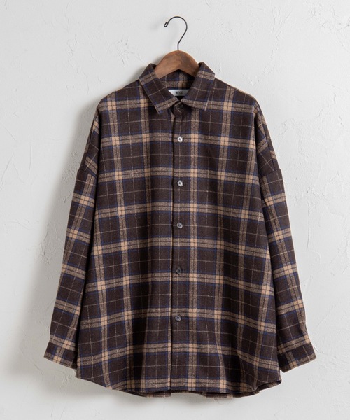 WEGO(ウィゴー)の「WEGO/チェックCPOシャツジャケット(シャツ/ブラウス・メンズ・グレー系その他2/グレー系その他3/ブラウン系その他2/ベージュ系その他2/ブルー系その他2・MEDIUM/LARGE)」の16枚目の写真
