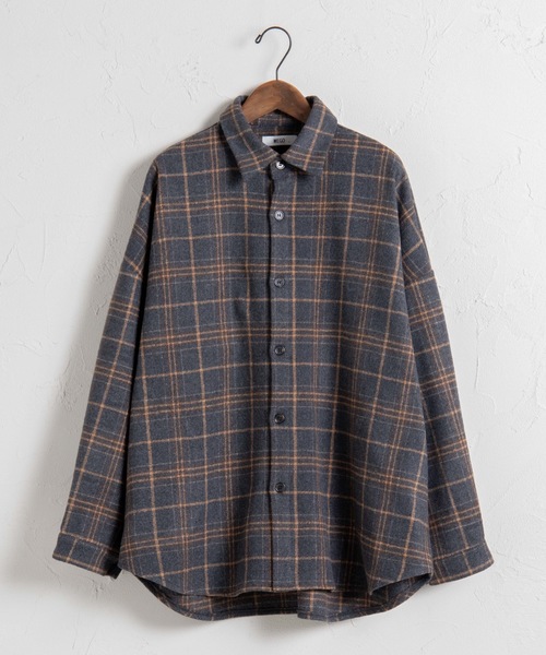 WEGO(ウィゴー)の「WEGO/チェックCPOシャツジャケット(シャツ/ブラウス・メンズ・グレー系その他2/グレー系その他3/ブラウン系その他2/ベージュ系その他2/ブルー系その他2・MEDIUM/LARGE)」の13枚目の写真