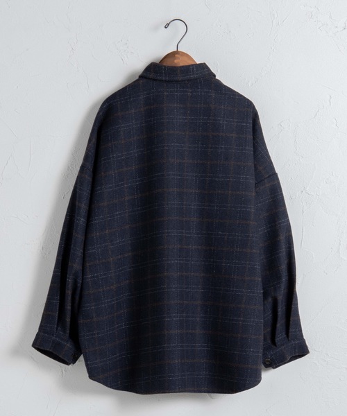 WEGO(ウィゴー)の「WEGO/チェックCPOシャツジャケット(シャツ/ブラウス・メンズ・グレー系その他2/グレー系その他3/ブラウン系その他2/ベージュ系その他2/ブルー系その他2・MEDIUM/LARGE)」の10枚目の写真
