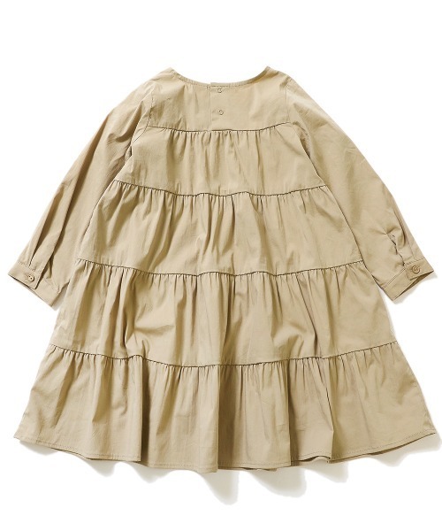 devirock(デビロック)の「ティアード長袖ワンピース(ワンピース・キッズ・ホワイト/ブラック/モカ/パープル系その他/ダークベージュ・110cm/100cm/120cm/130cm/140cm/150cm/160cm)」の12枚目の写真