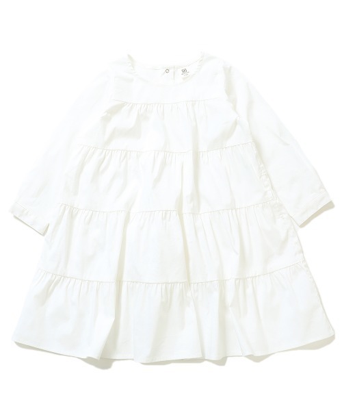 devirock(デビロック)の「ティアード長袖ワンピース(ワンピース・キッズ・ホワイト/ブラック/モカ/パープル系その他/ダークベージュ・110cm/100cm/120cm/130cm/140cm/150cm/160cm)」の13枚目の写真