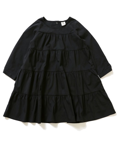 devirock(デビロック)の「ティアード長袖ワンピース(ワンピース・キッズ・ホワイト/ブラック/モカ/パープル系その他/ダークベージュ・110cm/100cm/120cm/130cm/140cm/150cm/160cm)」の14枚目の写真