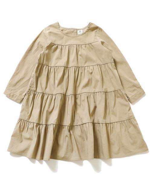 devirock(デビロック)の「ティアード長袖ワンピース(ワンピース・キッズ・ホワイト/ブラック/モカ/パープル系その他/ダークベージュ・110cm/100cm/120cm/130cm/140cm/150cm/160cm)」の16枚目の写真