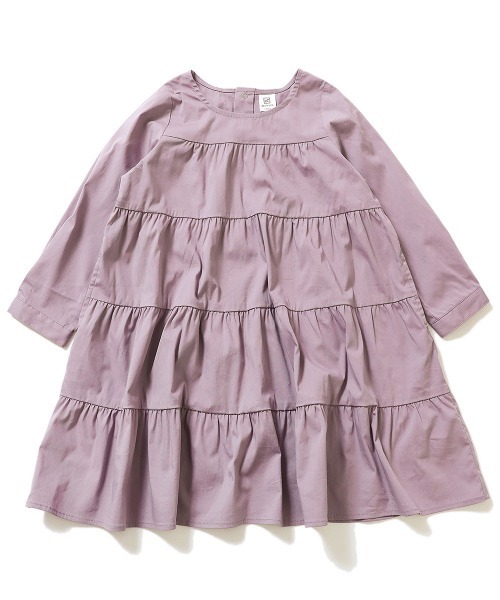 devirock(デビロック)の「ティアード長袖ワンピース(ワンピース・キッズ・ホワイト/ブラック/モカ/パープル系その他/ダークベージュ・110cm/100cm/120cm/130cm/140cm/150cm/160cm)」の17枚目の写真