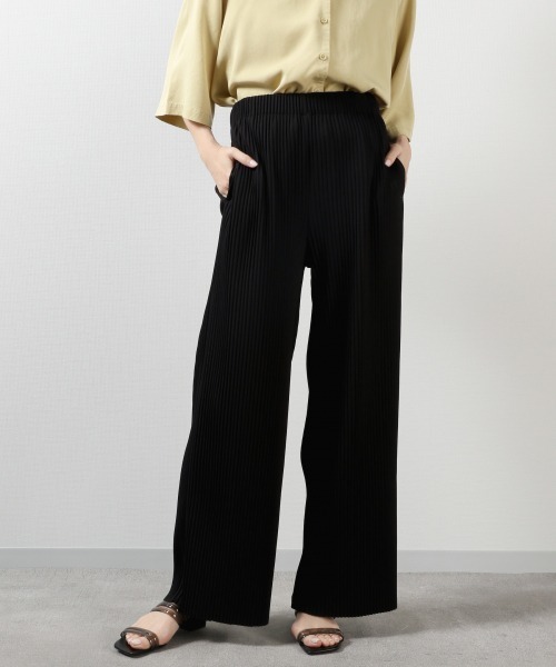 LOWRYS FARM（ローリーズファーム）の「セルフカットプリーツパンツ　872862（その他パンツ・レディース・アイボリー/ブラック/ブラウン/ミント/ベージュ/パープル・FREE）」の3枚目の写真