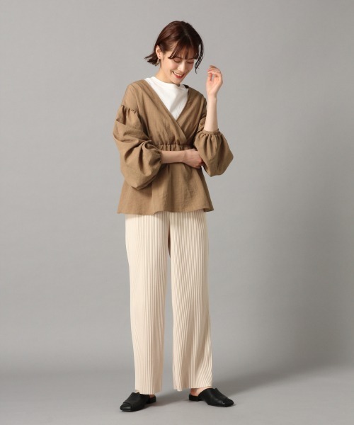 LOWRYS FARM（ローリーズファーム）の「セルフカットプリーツパンツ　872862（その他パンツ・レディース・アイボリー/ブラック/ブラウン/ミント/ベージュ/パープル・FREE）」の12枚目の写真